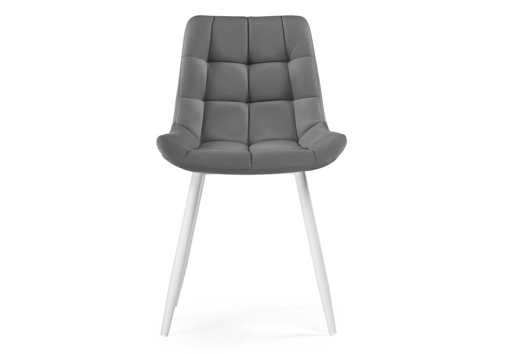 Стул Woodville Челси велюр темно-серый / белый 502093
