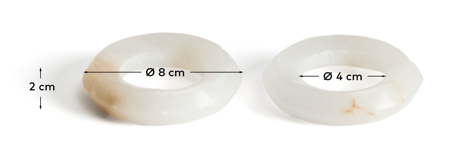 Набор из 2 колец для салфеток Noreli из алебастра La Forma (ex Julia Grup)