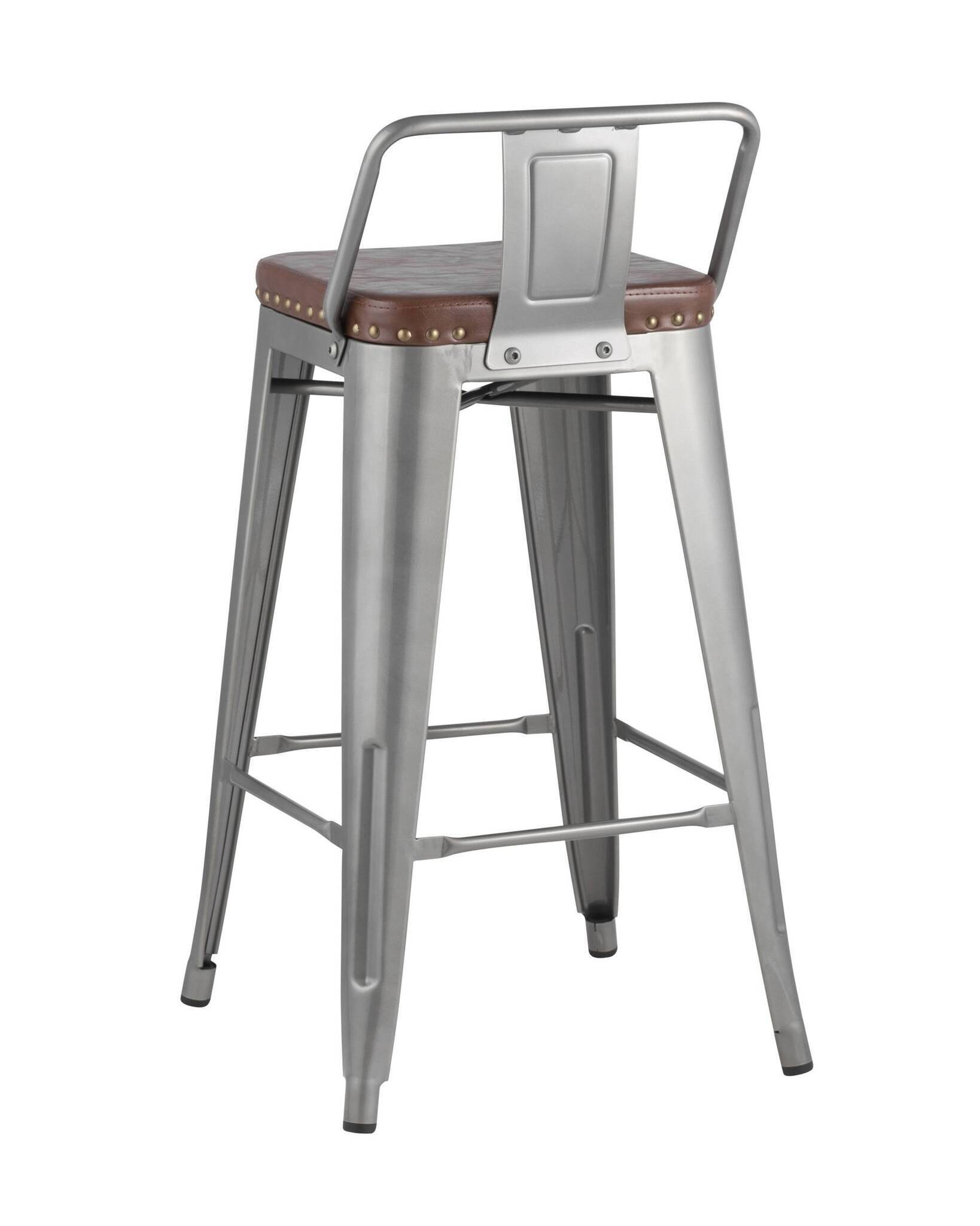Стул полубарный TOLIX SOFT серебристый Stool Group