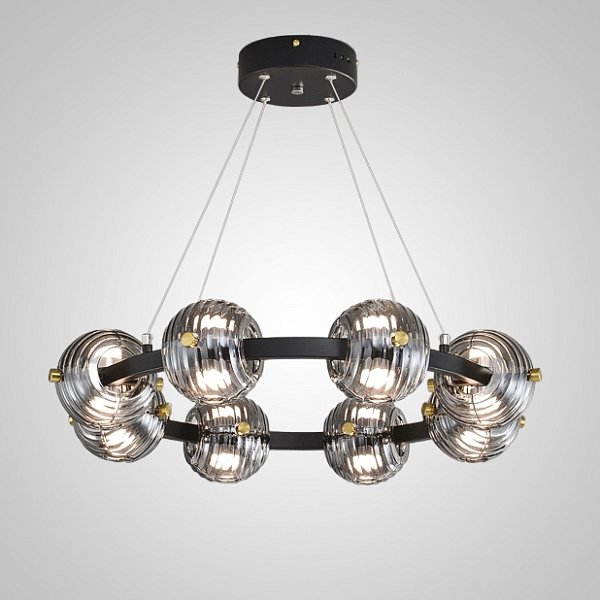 Кольцевая люстра SEMUND D60 Black by ImperiumLoft