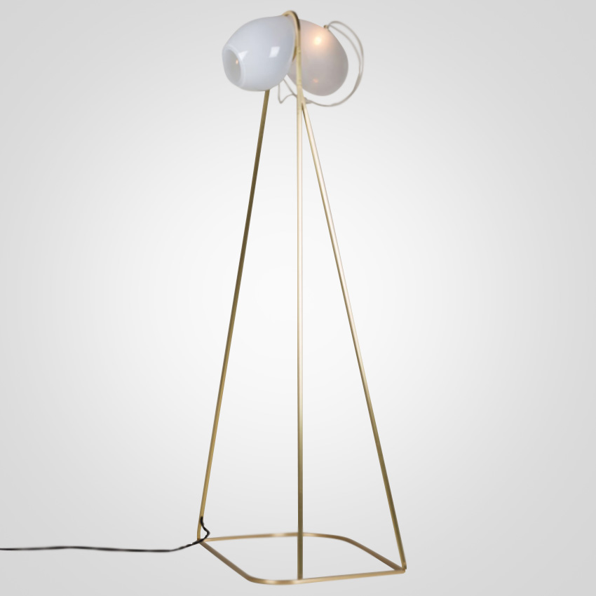 Торшер White glass trap floor lamp by ImperiumLoft