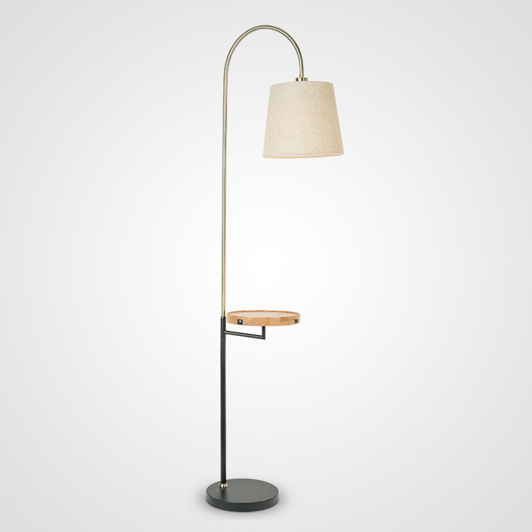 Торшер Jeff Floor Lamp in Antique Brass by ImperiumLoft