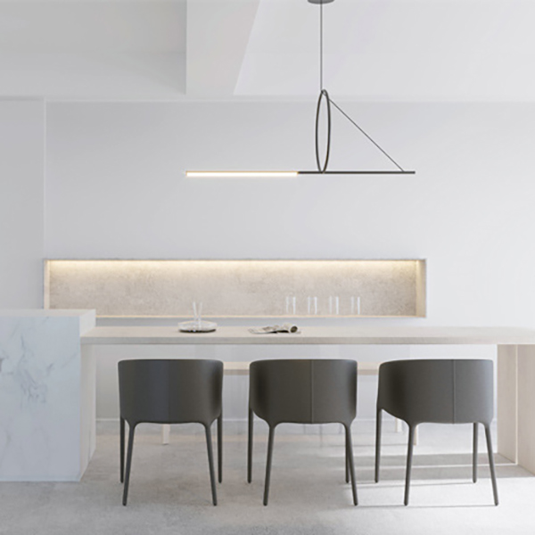 Подвесной светильник SUSPENSION CERCLE ET TRAIT – GRAPHITE SATINE L170 by ImperiumLoft