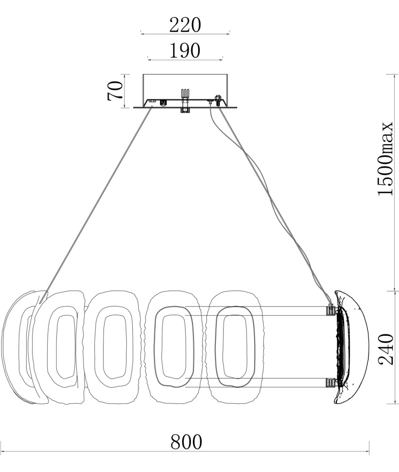 Люстра подвесная Fluorite FL1183-8P