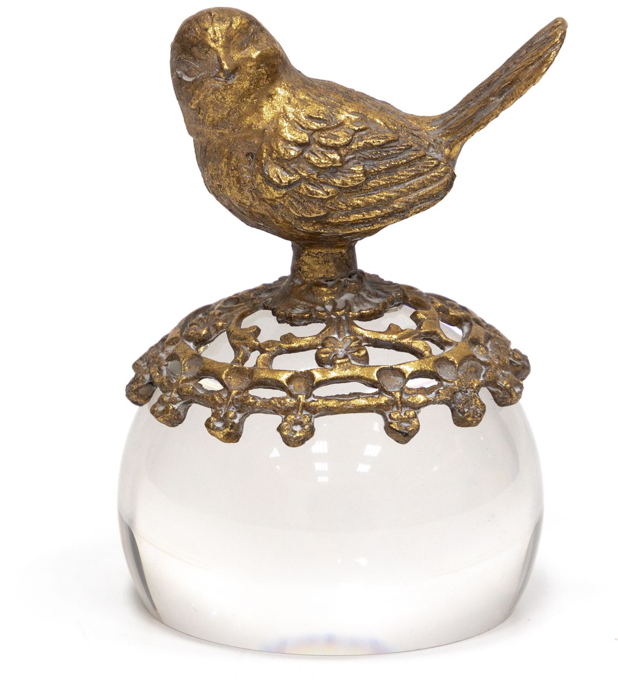 Фигурка Птичка на шаре Glasar 57-066