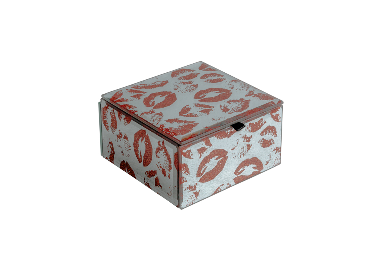 Шкатулка стеклянная "Поцелуй" Garda Decor KFJ218