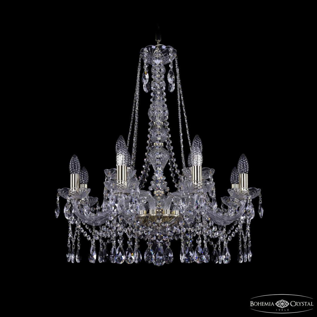 Люстра хрустальная 1413/8+4/220/h-73 G