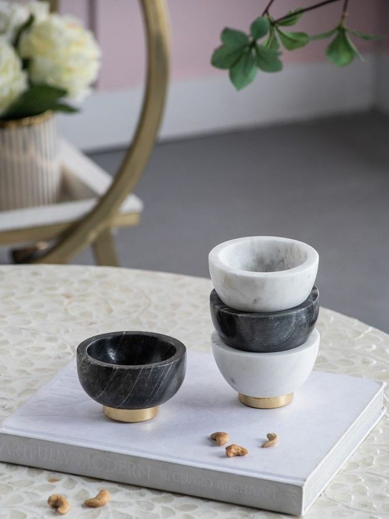 Чаша из черного мрамора Glasar 78602/1-BLAC-DS