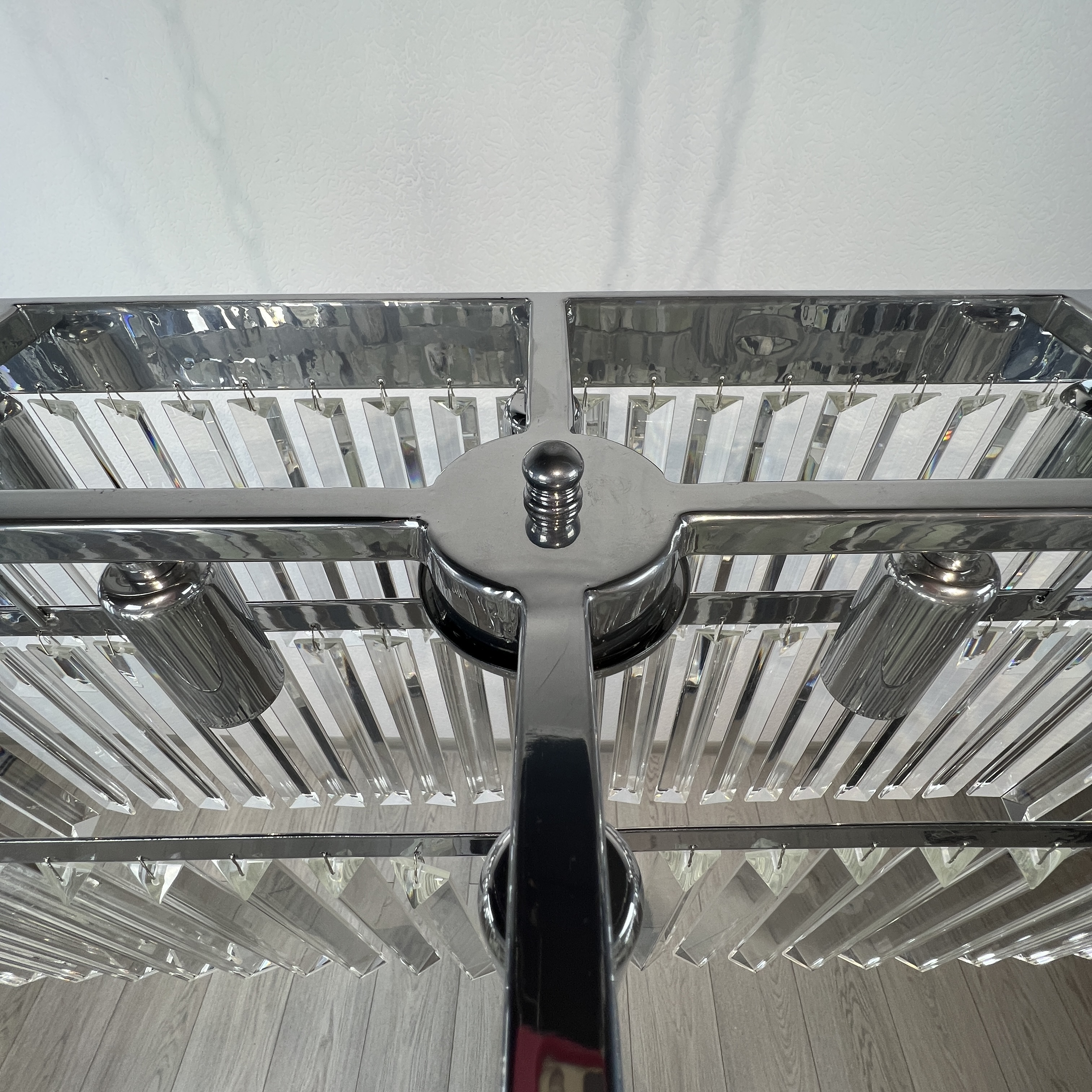 Люстра Rh 1920S Odeon Clear Glass Fringe Chrome By Imperiumloft