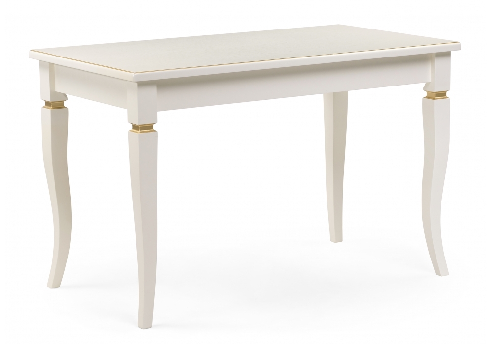 Стол деревянный Woodville Лорентайн слоновая кость / золото 438344