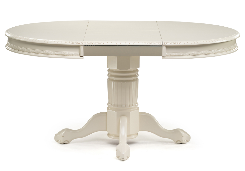 Стол деревянный Woodville Альфред 110(160)х110х80 слоновая кость 450828