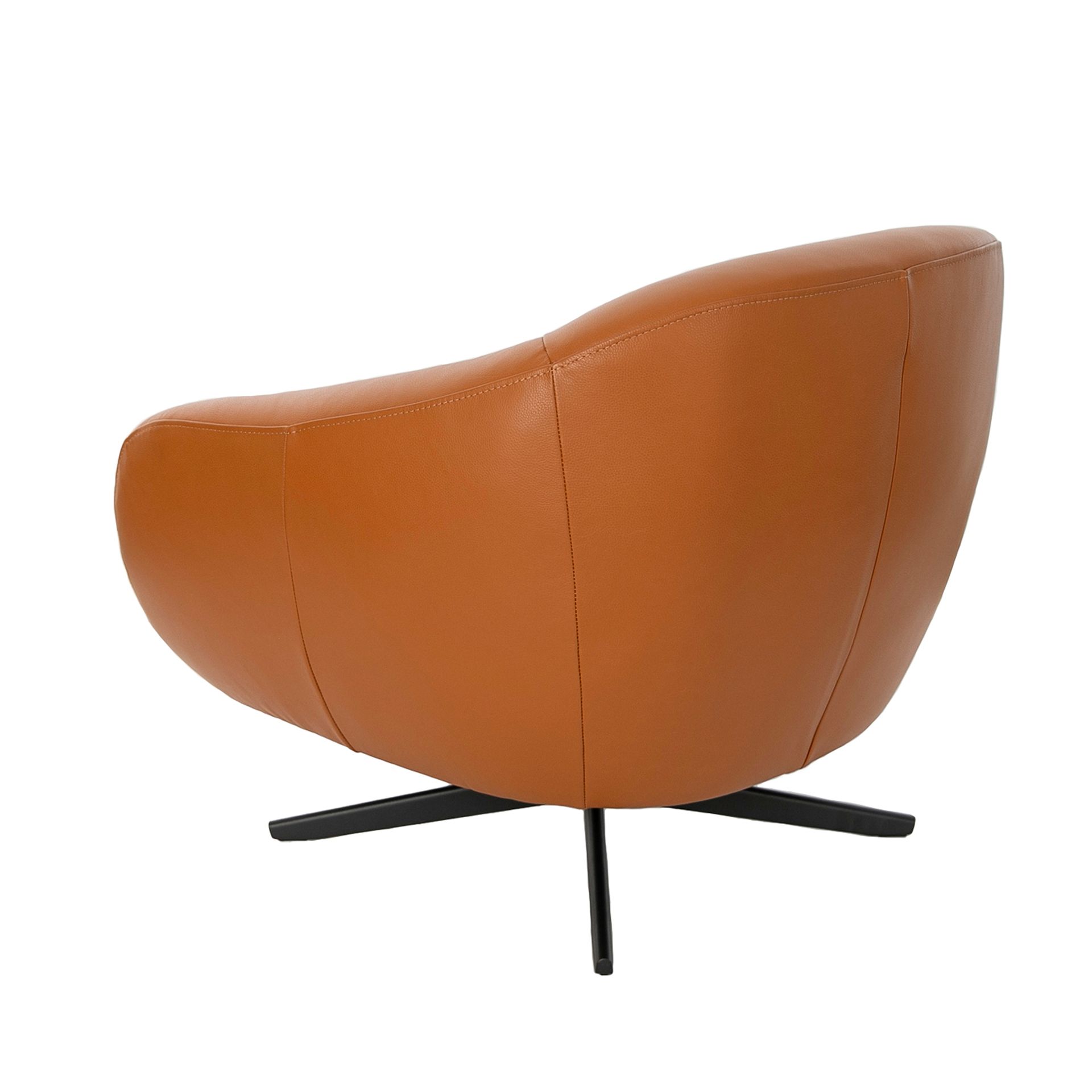 Кресло вращающееся 5183 из коричневой кожи Angel Cerda