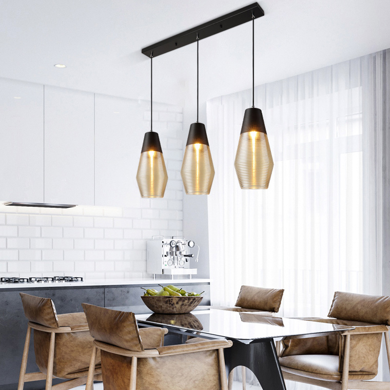 Подвесной светильник RENORD D16 black amber by ImperiumLoft