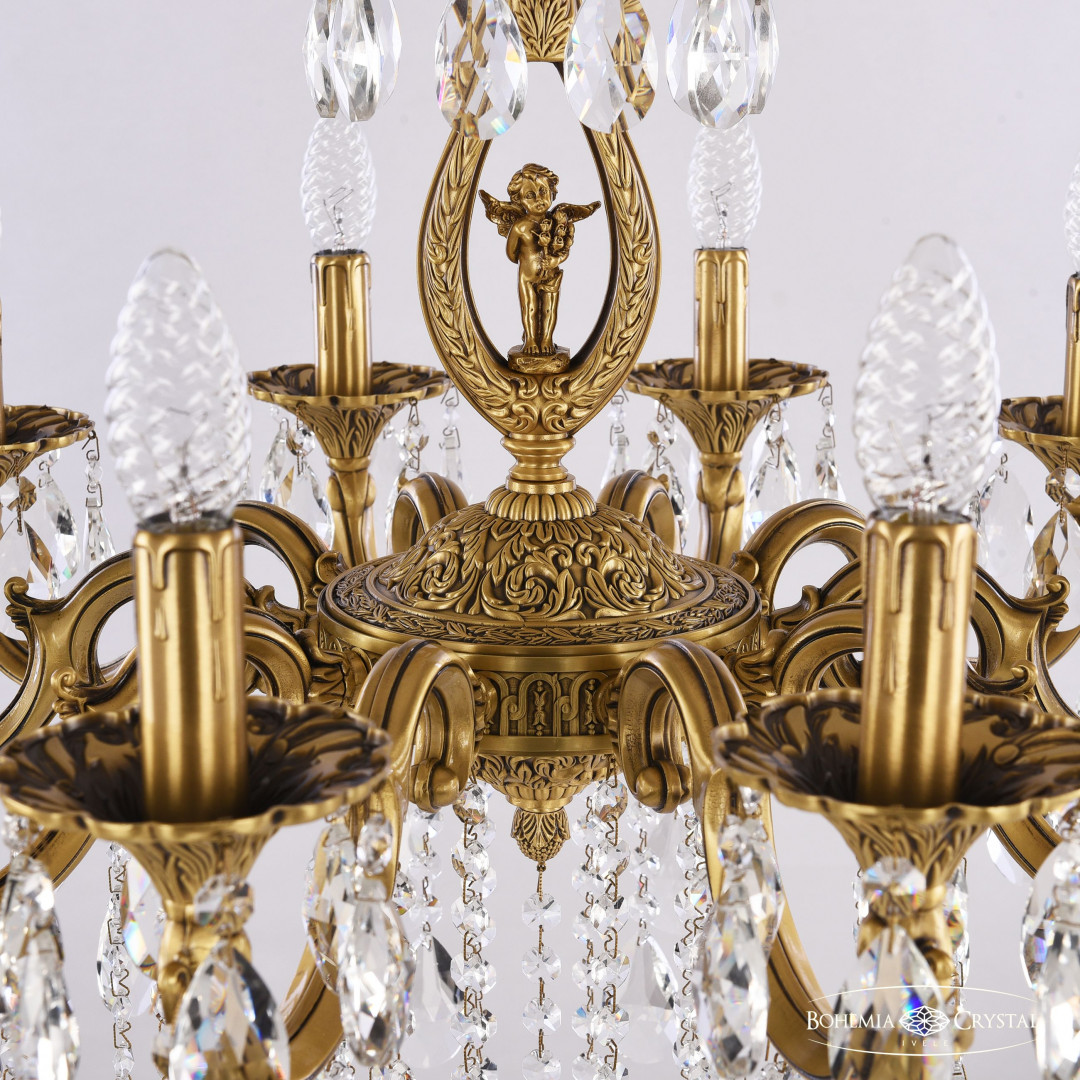 Люстра бронзовая с хрусталём 72401/10/210 B FP FA10S