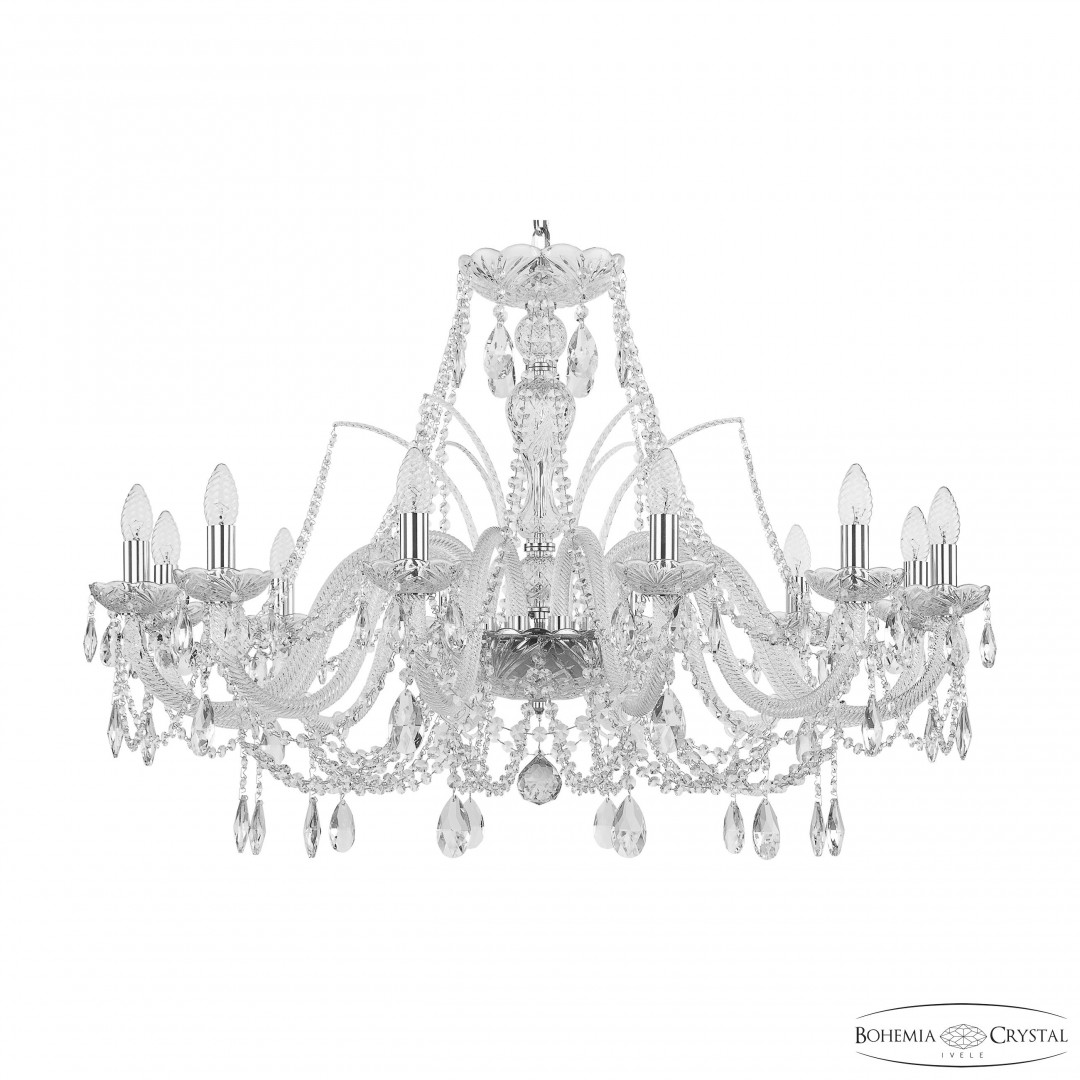 Люстра хрустальная 105/12/360 Ni Bohemia Ivele Crystal