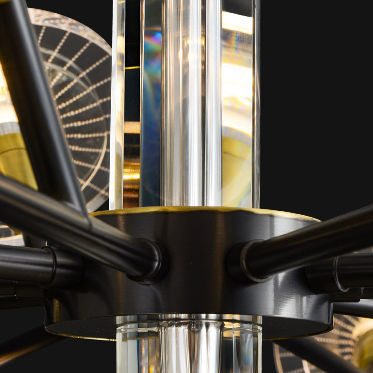 Потолочная люстра JANICA L12 Brass Black by ImperiumLoft