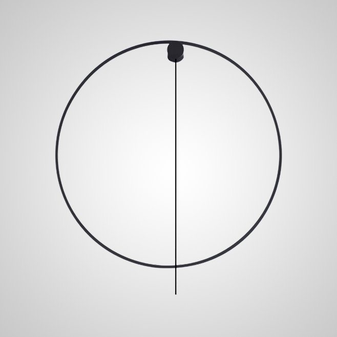 Настенный светильник WILD RING B D80 Black by ImperiumLoft