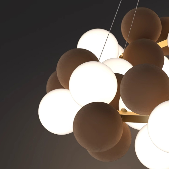 Кольцевые люстры и светильники LATTE D120 Black by ImperiumLoft