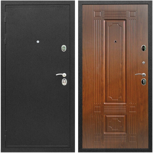 Дверь входная Graf Престиж Черный шелк / МДФ 16 мм ФЛ-2 Мореная береза