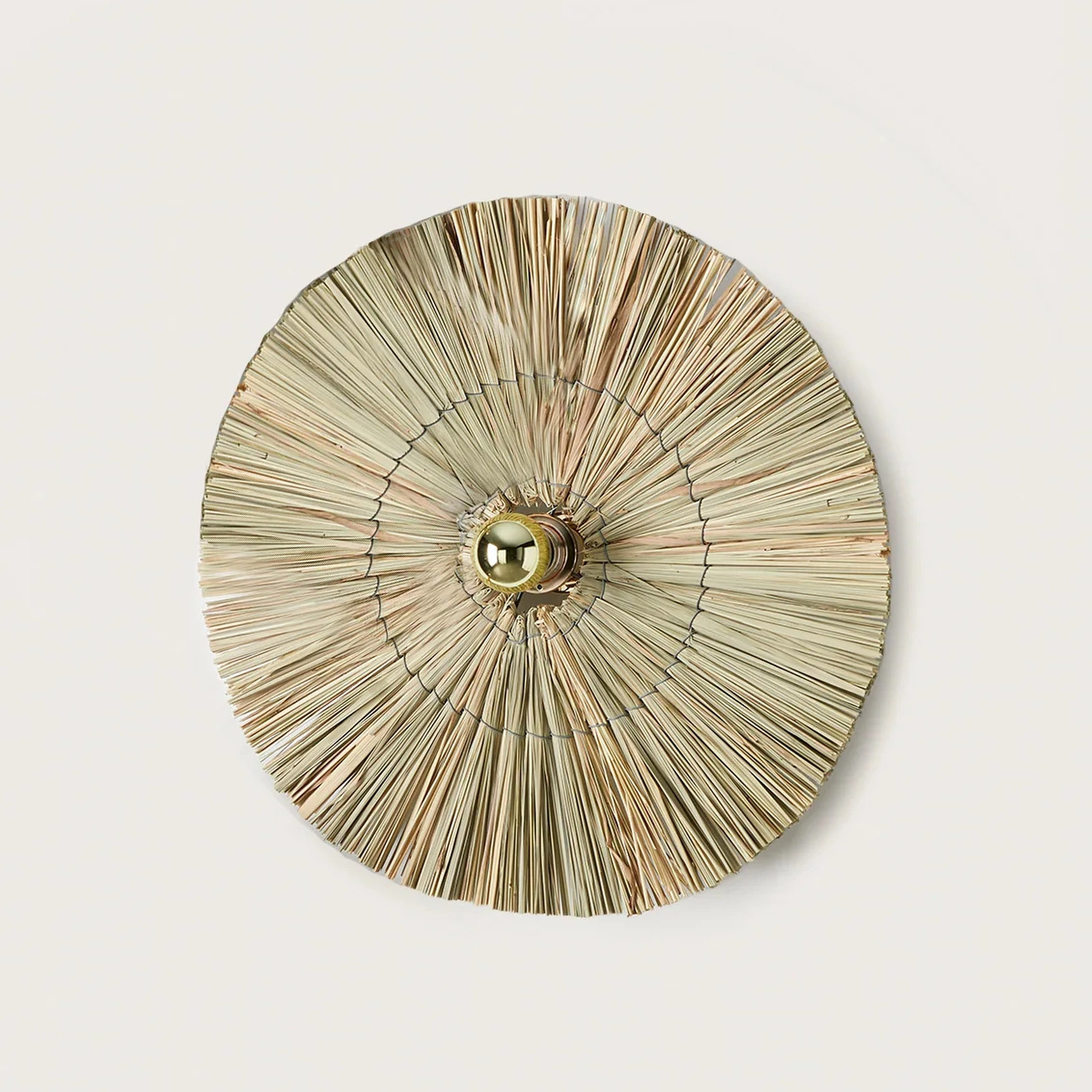 Бра Laos натуральная соломка 50 cm + цоколь 10 cm золотой металл Aromas del Campo