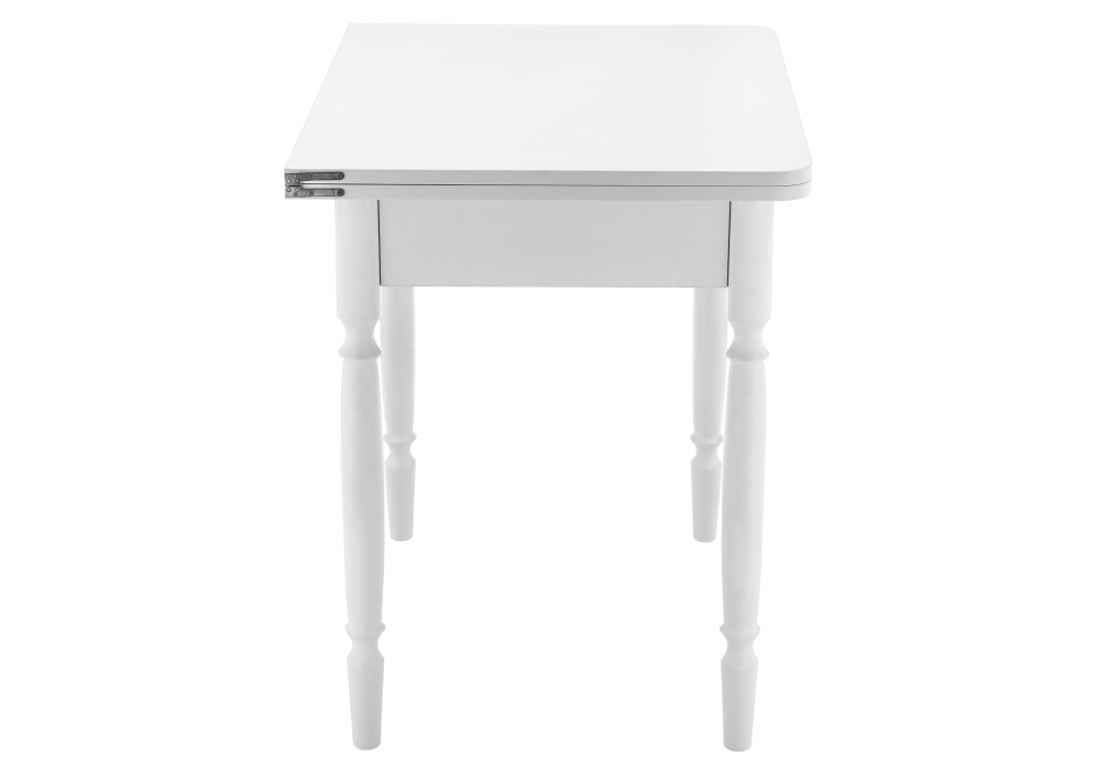Стол деревянный Woodville Брентон с ящиком белый глянец 319902