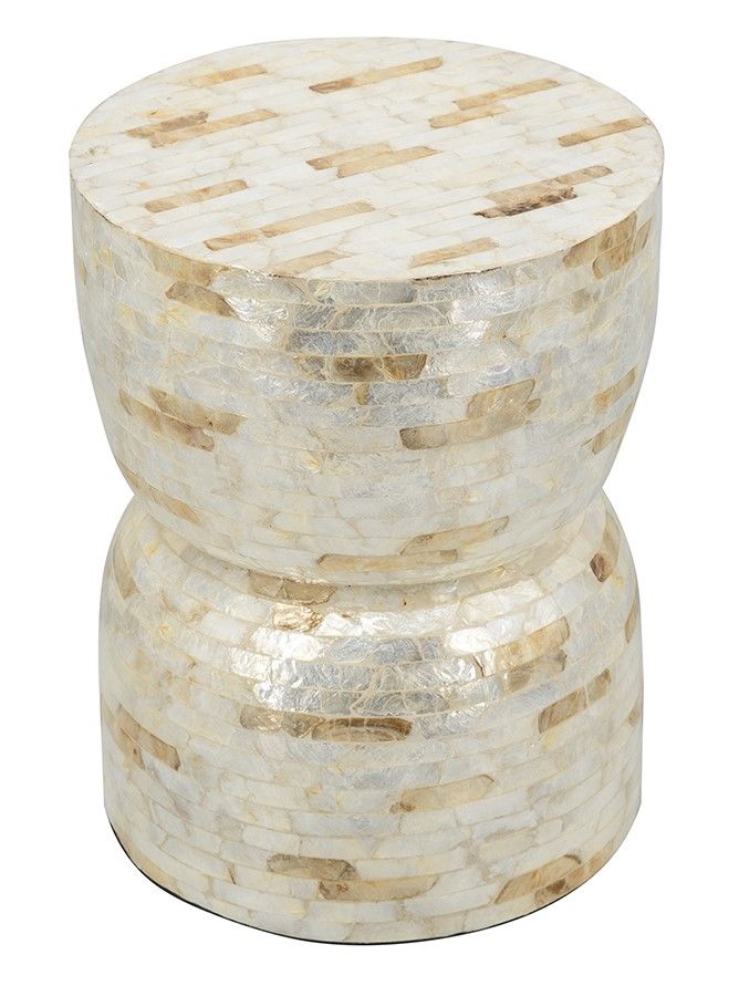 Столик акцентный с отделкой раковинами устриц Glasar D5591