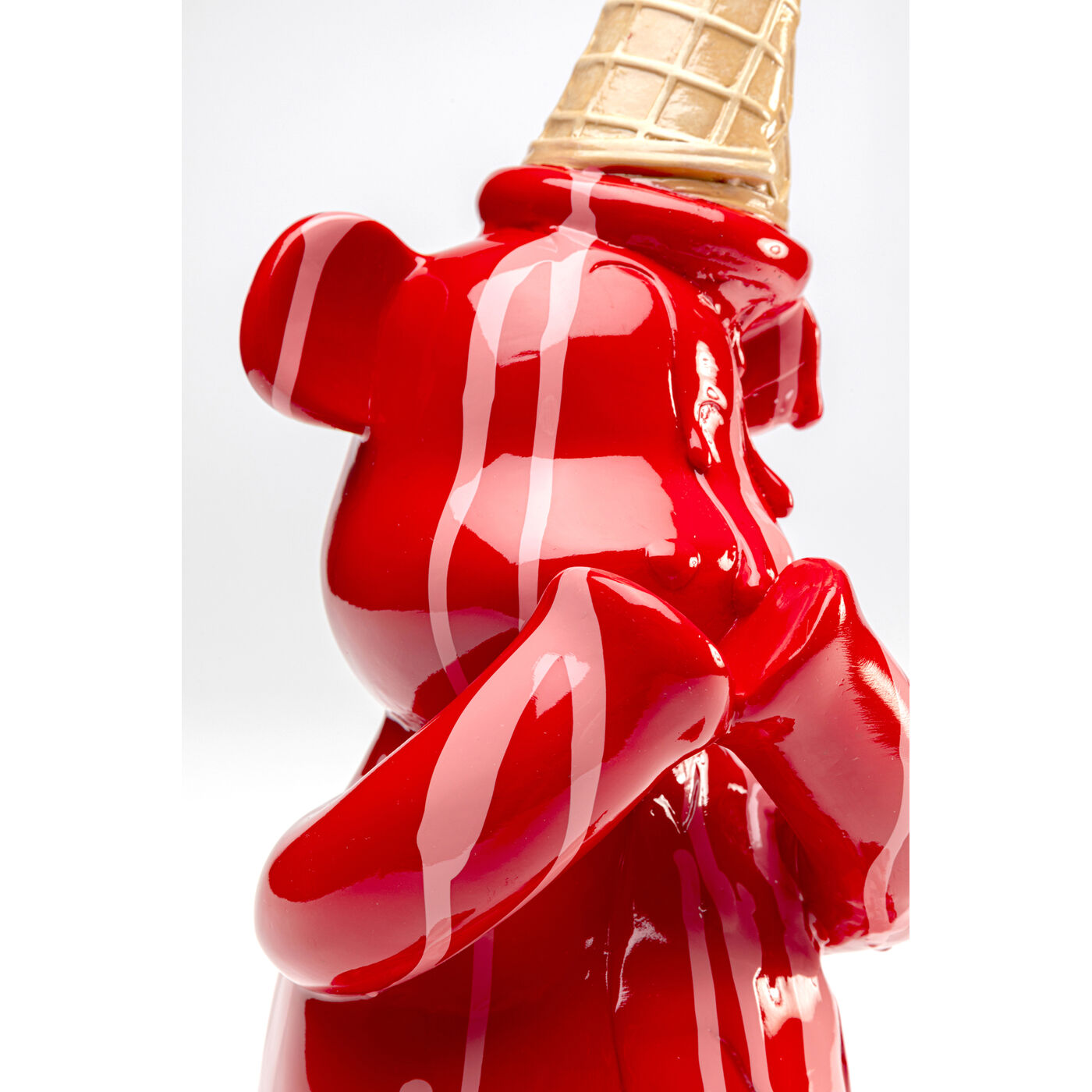 Фигура декоративная Sitting Gelato Bear Red 37cm KARE 58003