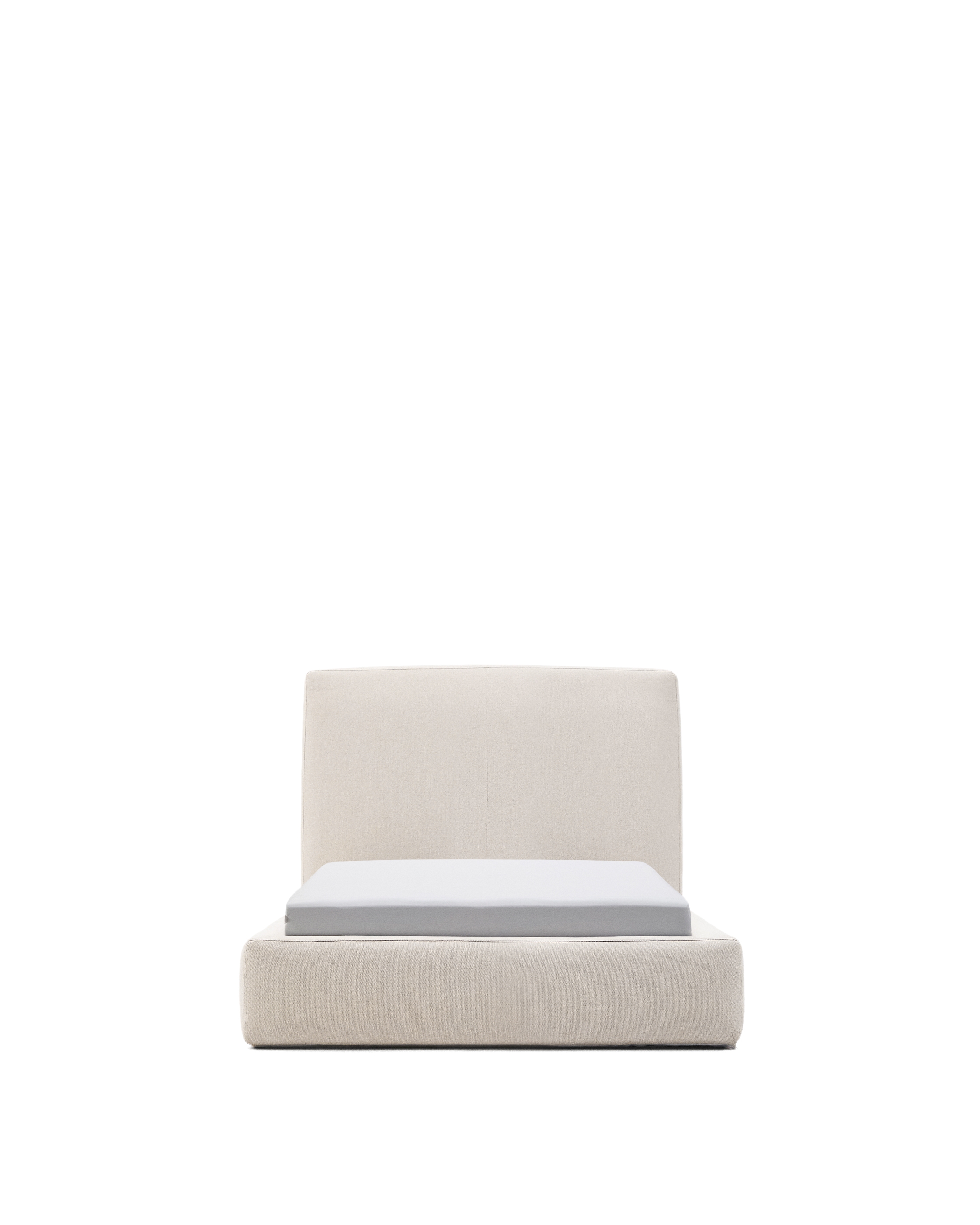 Кровать Blok бежевая со съемными чехлами под матрас 90 х 200 см La Forma 218706