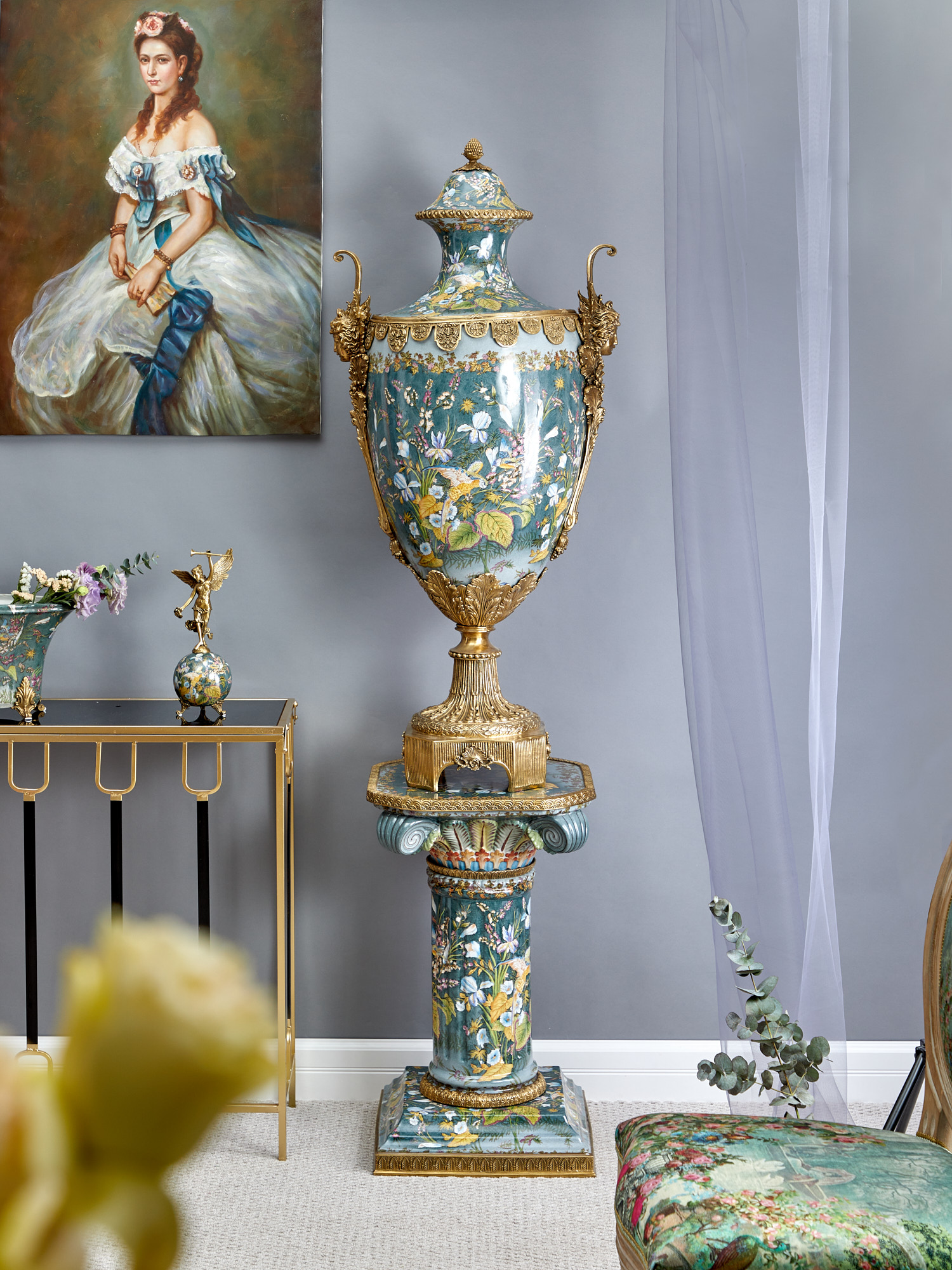 Ваза с крышкой Glasar J527C/LB3662