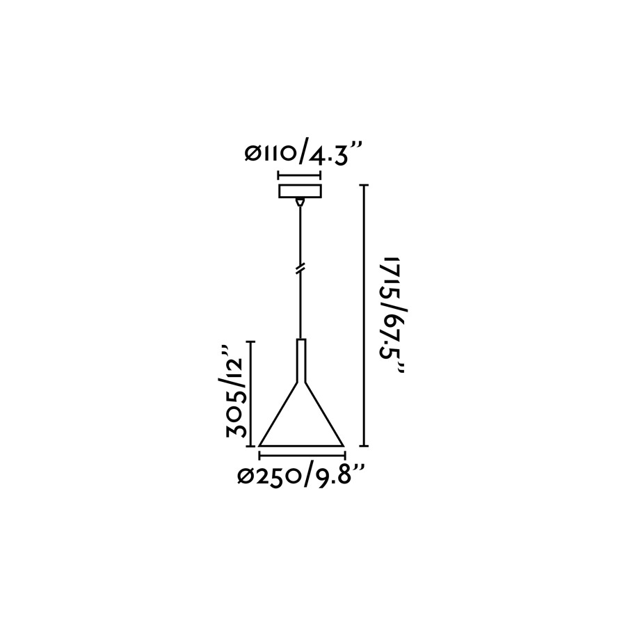 Подвес Pam Led G черный с золотым Faro