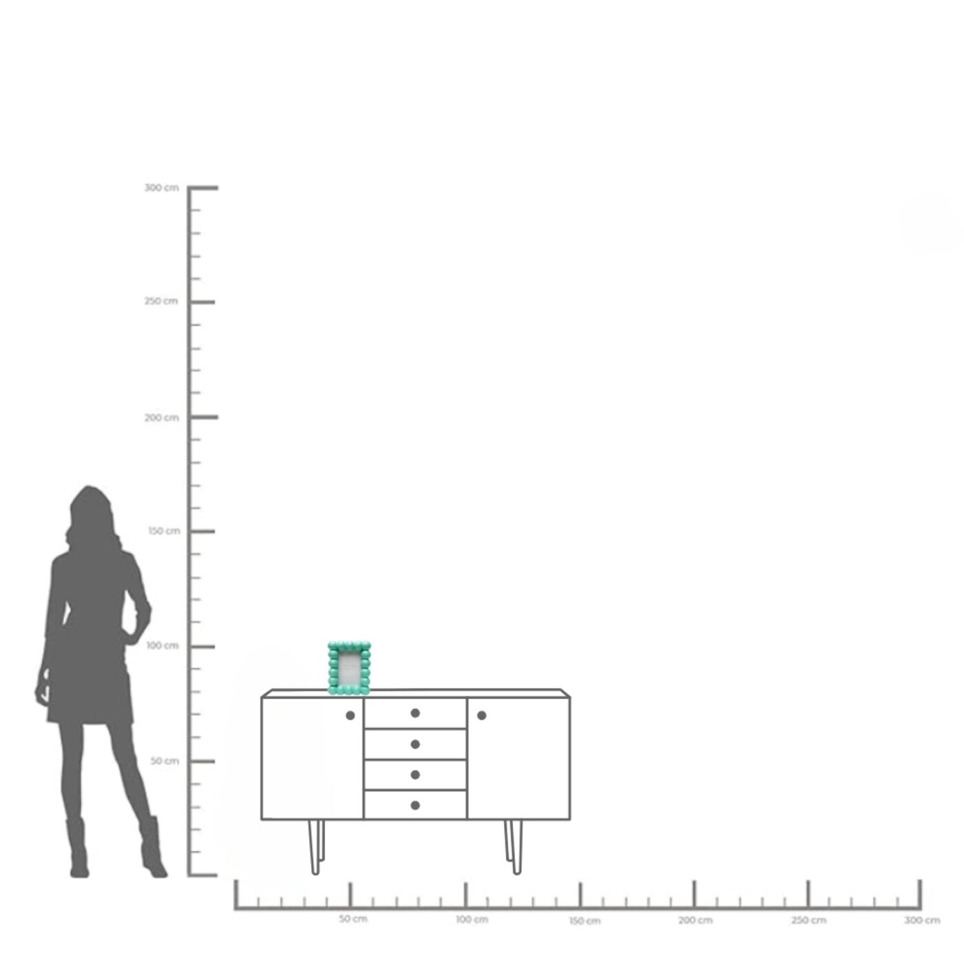 Фоторамка Bubble Turquoise 13x18cm KARE 57902