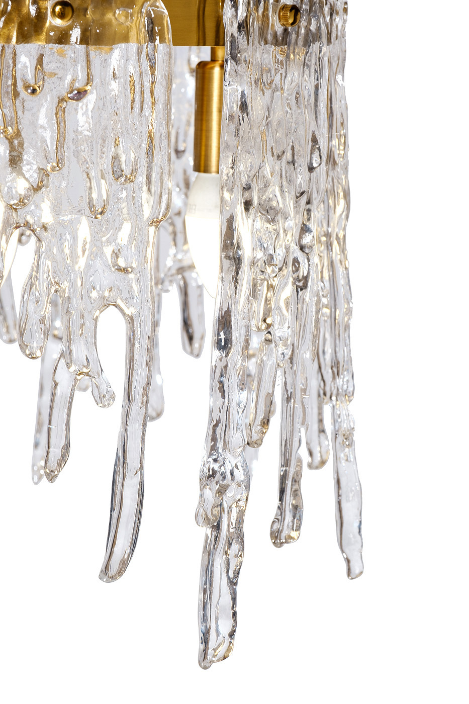 Люстра TIARA круглая латунь/стекло прозрачное Garda Decor K2KG1102P-8A