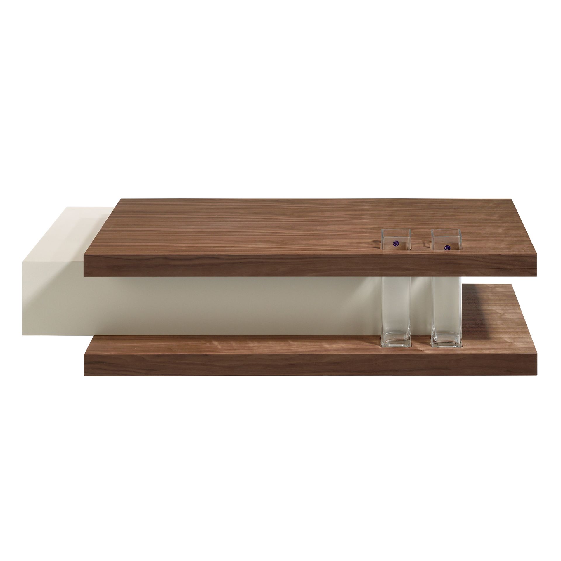 Журнальный столик 2105/HE-CT140 из орехового дерева и дымчатого МДФ Angel Cerda