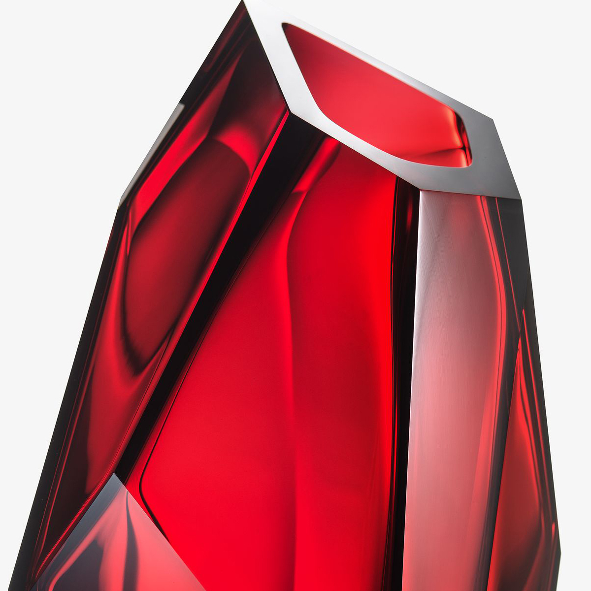 Ваза LASVIT Crystal rock Large red