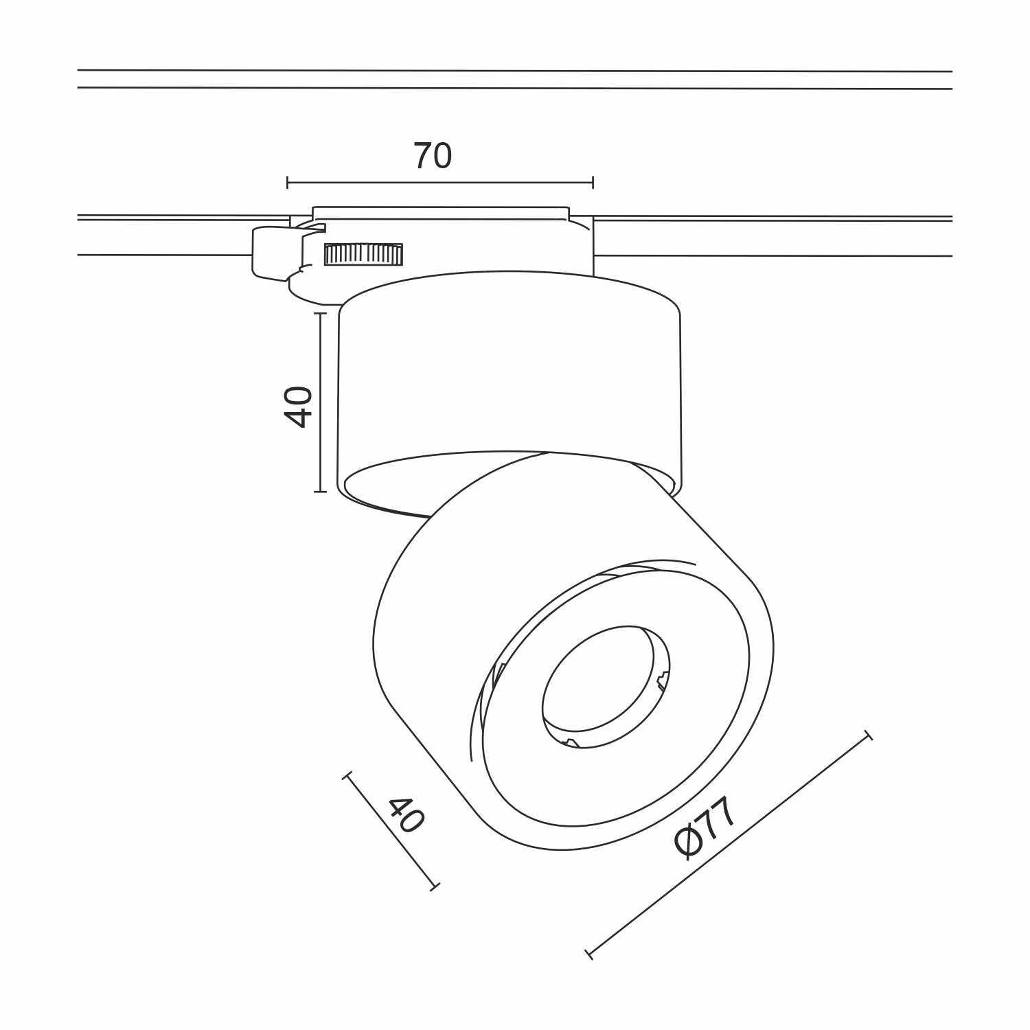 Светодиодный светильник (для трехфазного трека) Ledron TLH8 Black