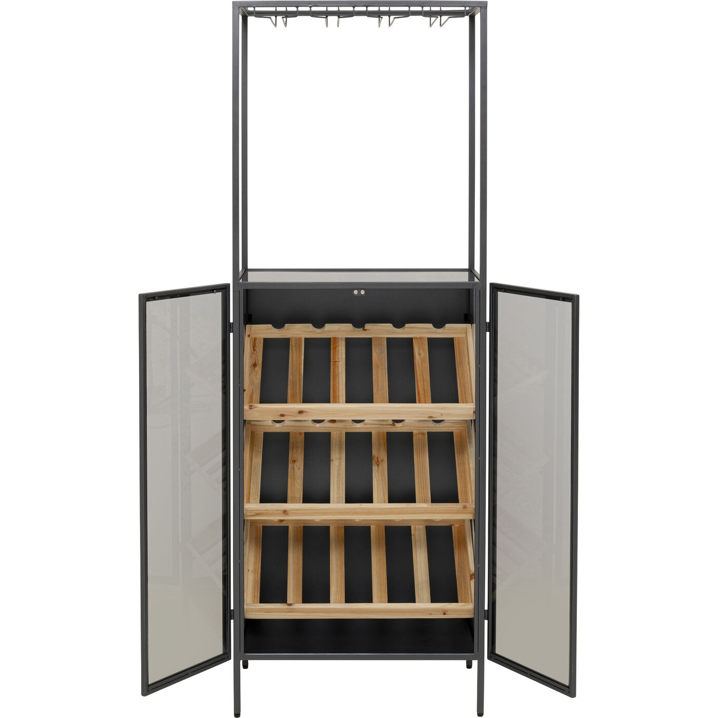 Винная полка Lisboa Bar Black 60x170cm KARE 70149