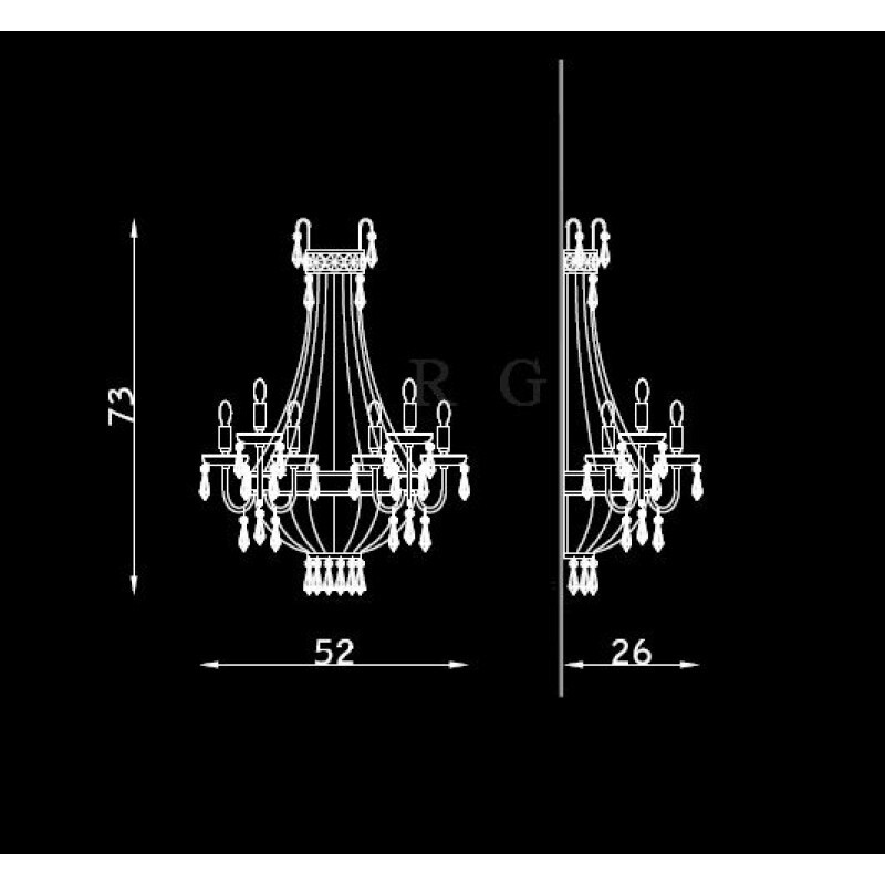 Настенный светильник Zonca Chandelier 3238/A6+2