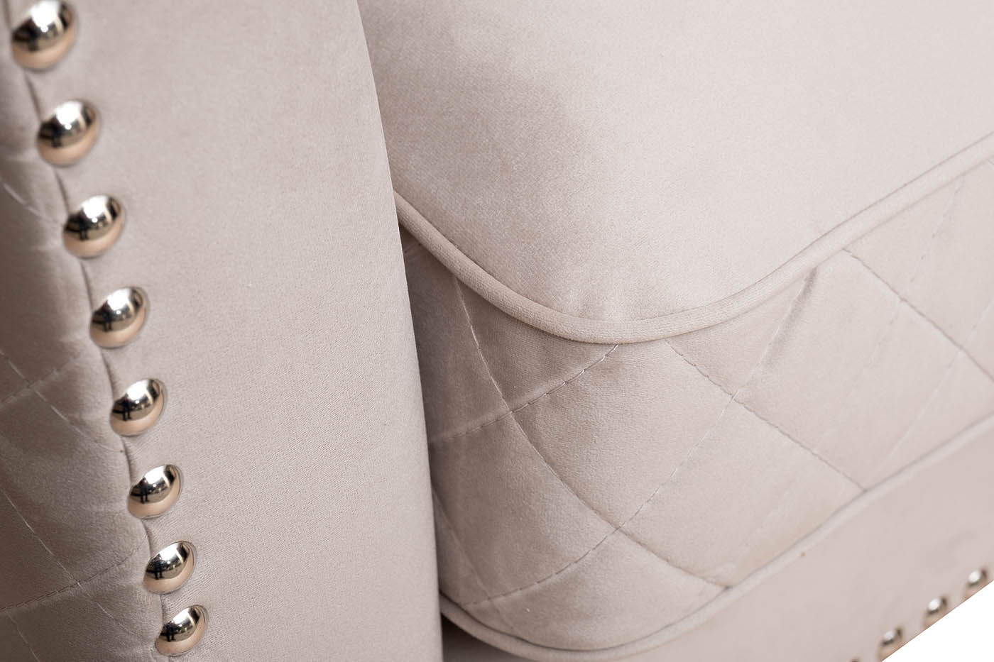 Диван Sorrento 250 трехместный велюровый светло-серый Garda Decor SORRENTO-250-Colt030