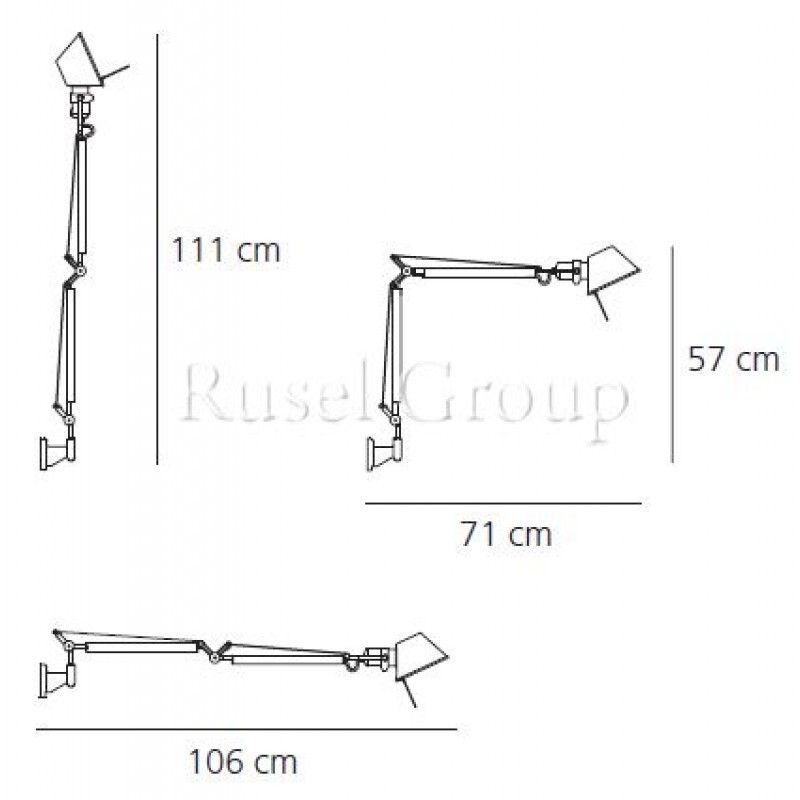 Настенный светильник Artemide TOLOMEO MINI PARETE Настенный светильник Artemide TOLOMEO MINI PARETE