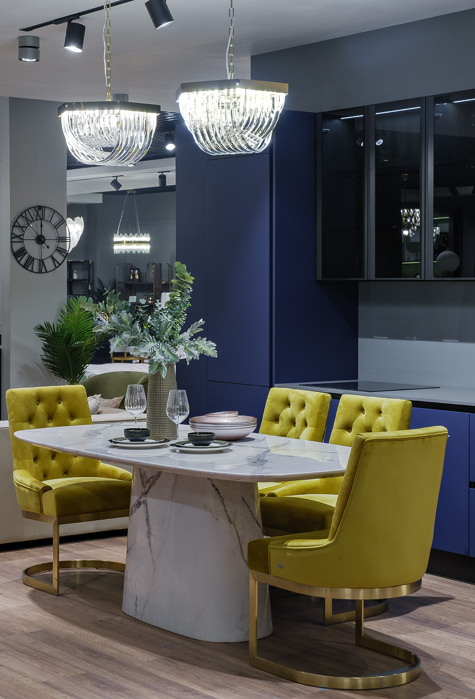 Стол обеденный "Уэльс" мраморный Garda Decor 45EX-DT185