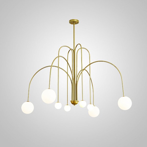 Потолочная люстра DAY L8 D130 Gold by ImperiumLoft