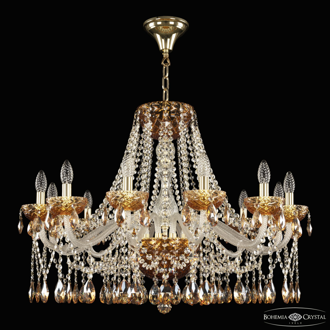 Люстра 5413/12/300 G Amber/M-1F K721 Bohemia Ivele Crystal