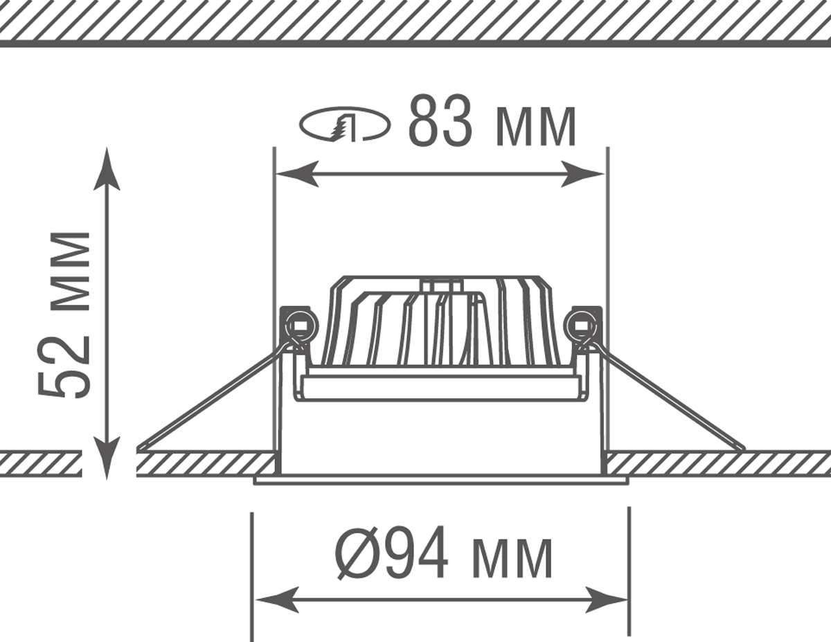 Встраиваемый светодиодный светильник Donolux DL20100R10W1W