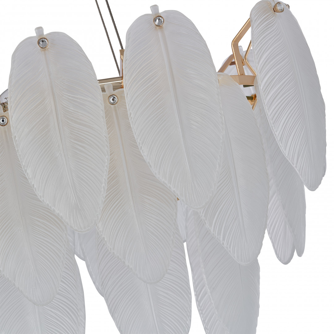 Люстра с плафоном в виде перьев 4653.L750.H240.E14.12 G Arte Milano