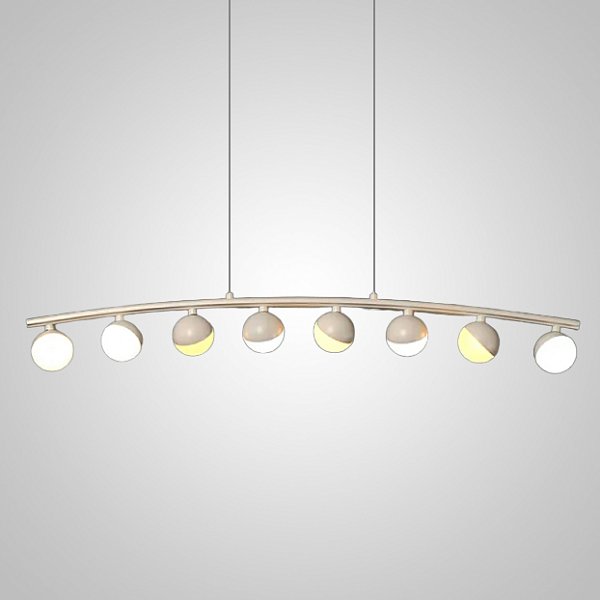 Подвесной реечный светильник CHOIR L8 White by ImperiumLoft
