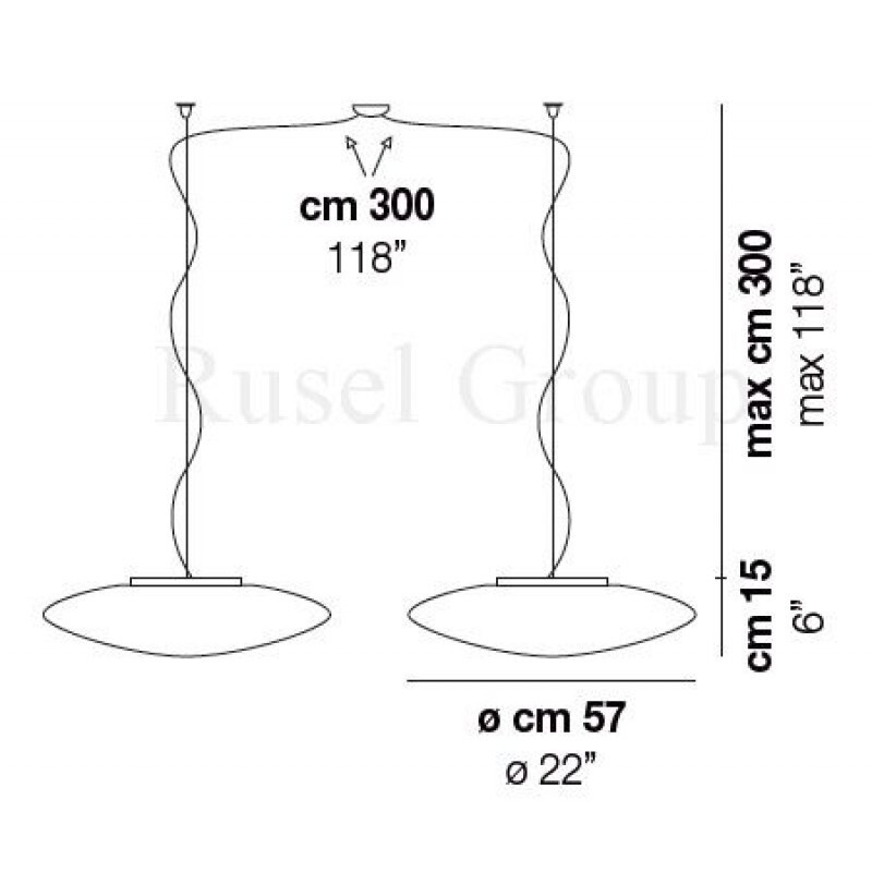 Подвесной светильник Vistosi SABA SP 60 D2