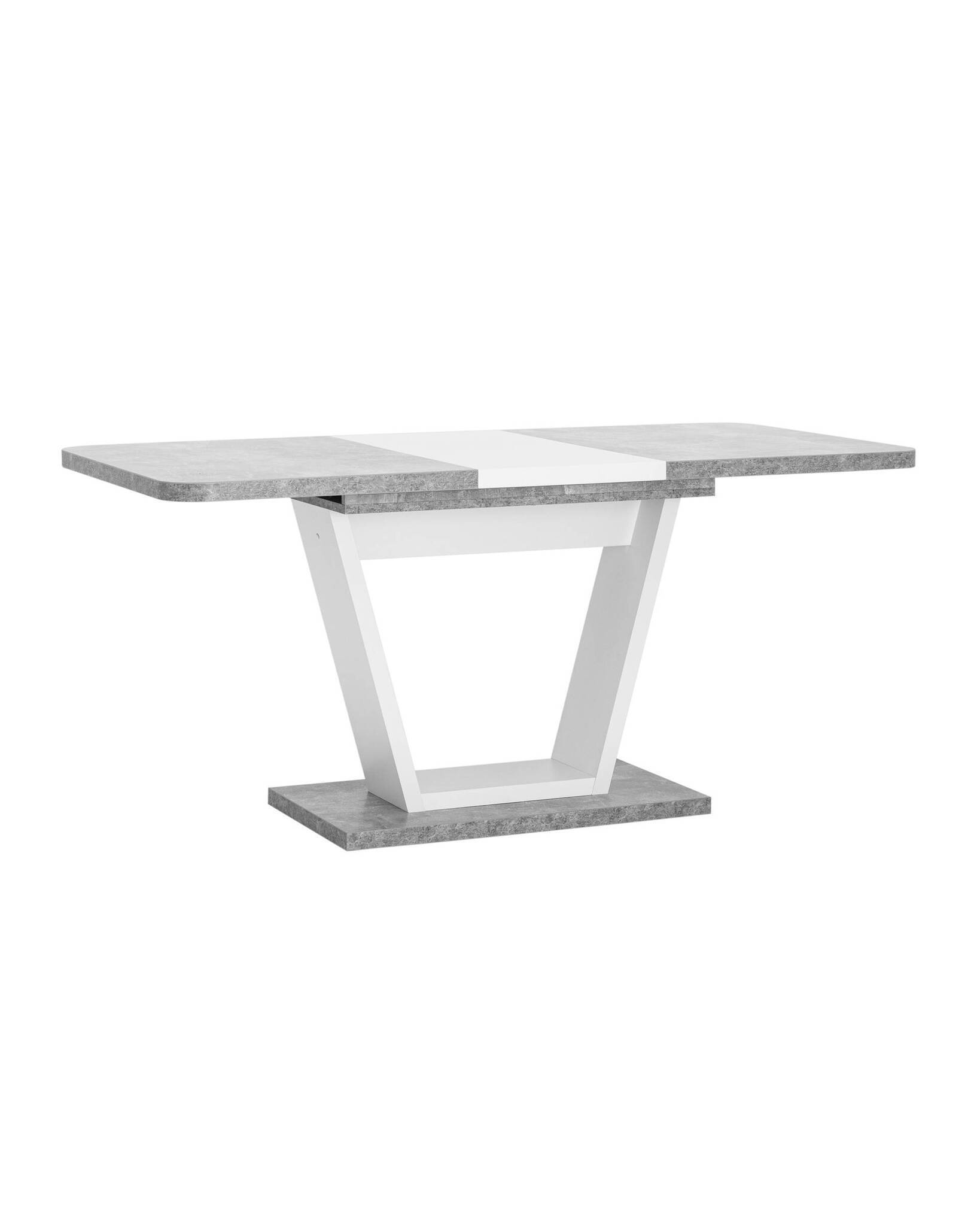 Стол Vector 120-160*80 бетон/белый Stool Group
