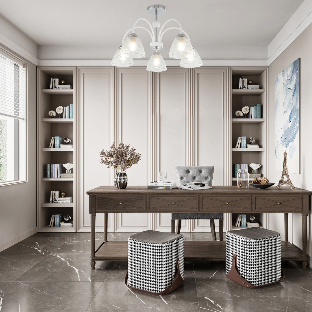 Люстра с плафонами 321410/5 CR+WH Arte Milano