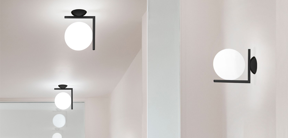 Бра IC Lighting Flos white ball IC C/W Black by ImperiumLoft