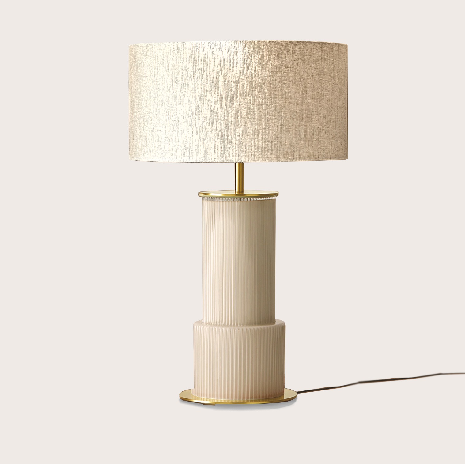 Настольная лампа Atina золотой металл, белый абажур 801011/36 Aromas del Campo